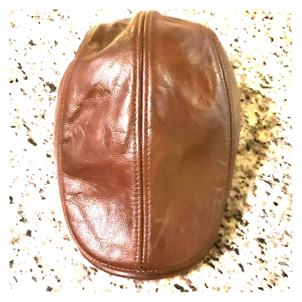Genuine leather hat